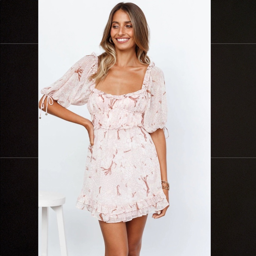 Shirred bohemian dress